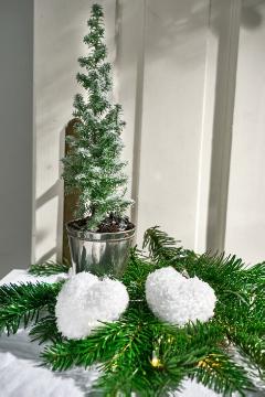 Picea glauca, Reisig, Schnee, Weihnachten, Weihnachtsdekoration