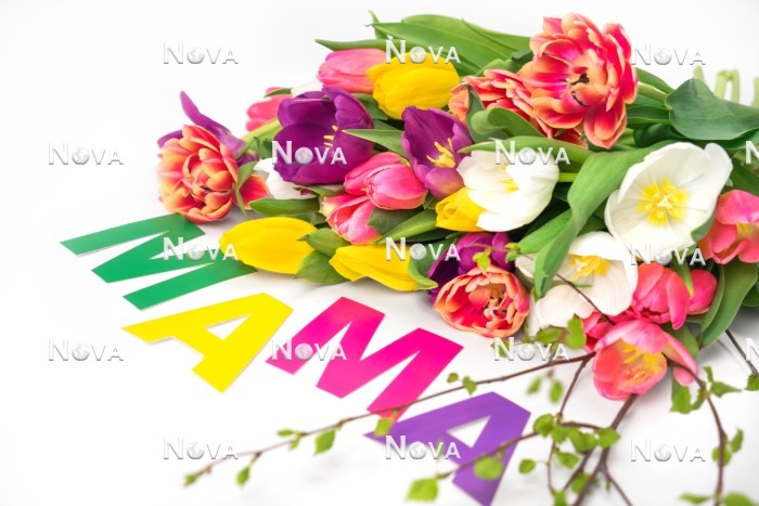 N2301538 Mothers Day decoration with tulips