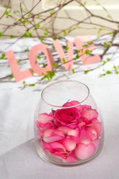Blütenblätter, Glasvase, Herzen, Muttertag, Tee-Hybriden, Valentinstag