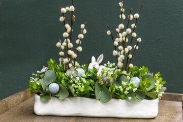 Easter bunny, Easter eggs, Easter, Goat Willow, gum (Genus)